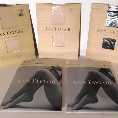 Ann Taylor Sheer Control Top Pantyhose Size Small Lot of 5 NEW