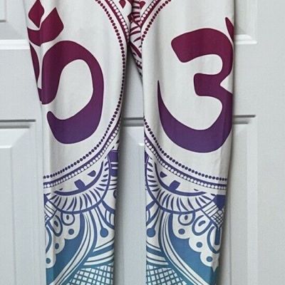 Gearbunch  Yoga Leggings Womens Medium Pastel Bright OM