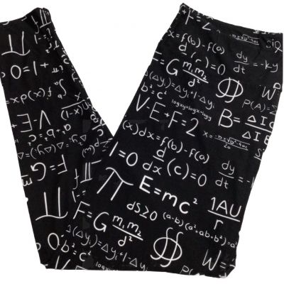 LuLaRoe Womens Leggings Size TC2 Algebra Math Numbers Chalk Teacher Plus 18+ NWT