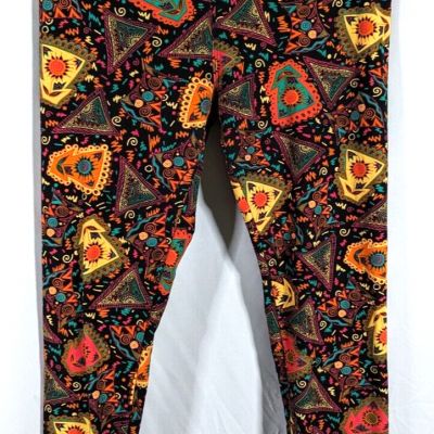 Lularoe women's tall & curvy multicolor geometric pattern leggings