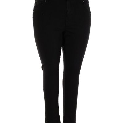 DG^2 by Diane Gilman Women Black Jeggings 18 Plus