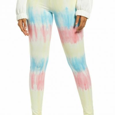 BP High Rise Leggings Size XXS Ankle Length Stretch Pink Yellow Blue NEW B51