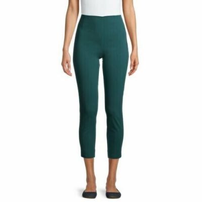 Time & Tru  NEW?Woman's Solid High rise zip Stretch Skinny Pant size 12~seafoam