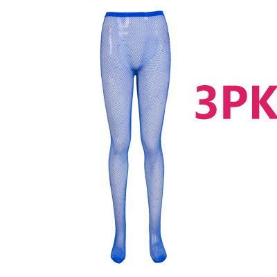 3PKWomen's Breathable Slim Fit Flexible Waist Glitter Glossy Pantyhose