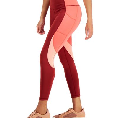 allbrand365 designer Womens Activewear Colorblock 7/8 Leggings,Small