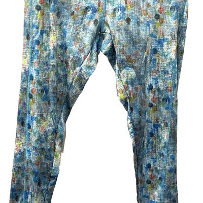 Lularoe Simply Comfortable Womens size Medium Teal Multicolor Leggings