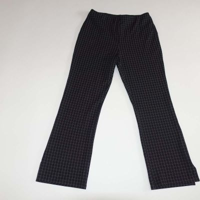 Lysse Women's Cropped Kick Flare Cropped Leggings Medium Black Check Style 1996