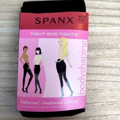 Spanx Uptown Tight-End Tights Patterned Heather Contrast Black/Gray Size D