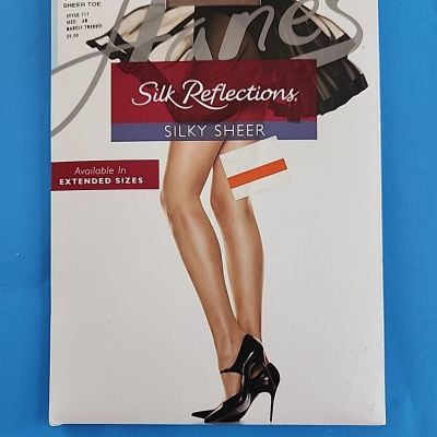 NEW Silk Reflections Silky Sheer AB Style 717 Barely There Control Top Sheer Toe