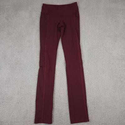 Lululemon Leggins Womens 6 Burgundy Purple Solid Workout Running