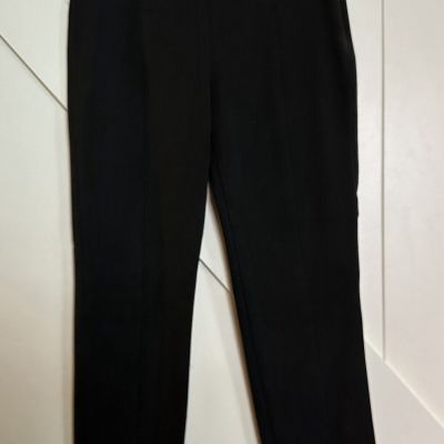 Ann Taylor Women’s Sz 2 Leggings Black Gold Sailor Style Button Front Side Zip