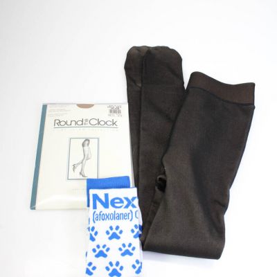 Round The Clock Nex Guard Womens Pantyhose Socks Tights Size B, O/S, XS/S Lot 3