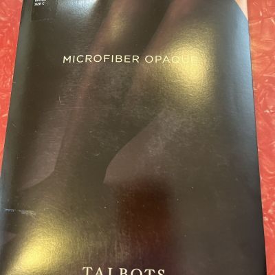 NEW Talbots Microfiber Opaque Control Top Pantyhose BROW Sz C Fits to 6'2