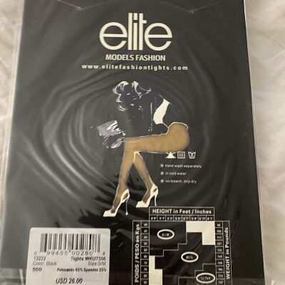 Elite Models Fashion Hose S/M Chevron  Black Pattern Circles aTights