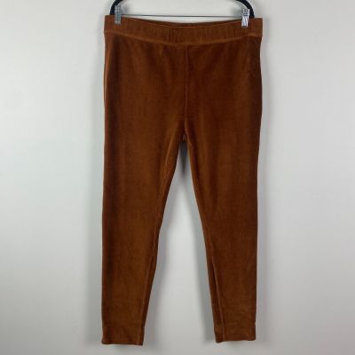 Susan Graver Weekend Regular Knit Corduroy Leggings Pants Size 1X Brown