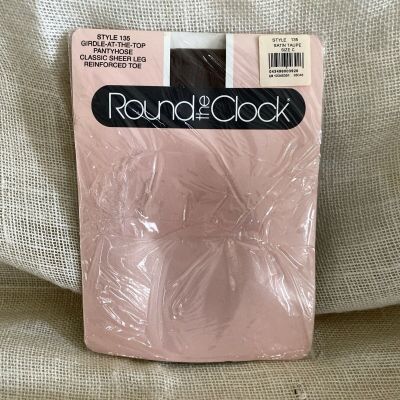 Vtg Round the Clock Girdle at the top pantyhose size C style 135 “Satin Taupe”