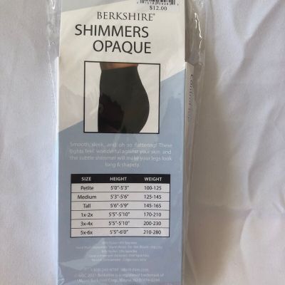 Berkshire 4943 Shimmers Opaque Tights Petite