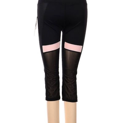 Marc NY Performance Capri Leggings Women XS Black Pink Mesh Yoga Athletic