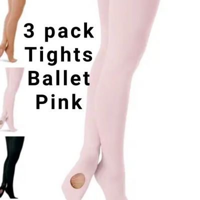 3 Pack Capezio  Ballet Pink Ultra Soft Transition  Tights 1916 Adult XXL