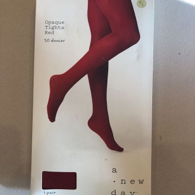 Opaque Tights Red Size M/L