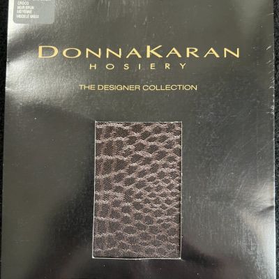 Donna Karan Pantyhose Croco Tights Black Brown A938 Hosiery Medium RARE