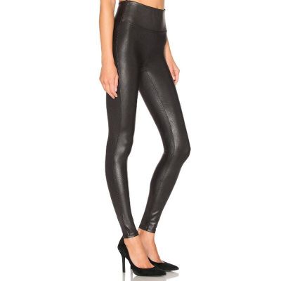 Spanx Faux Leather Black Leggings Size S Shiny Going Out Leggings Pants