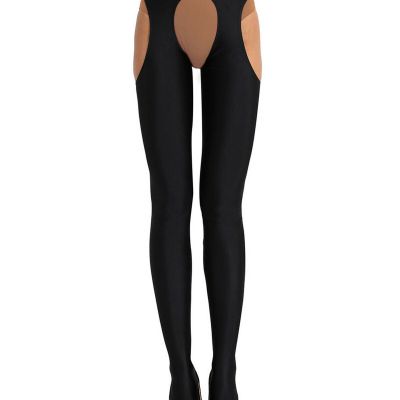 US Women Hollow Out Crotchless Pantyhose Long Stocking Lingerie Pants Tights