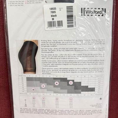 Wolford NWT Black Shape & Control Individual 10 Complete Support Tights SIze M
