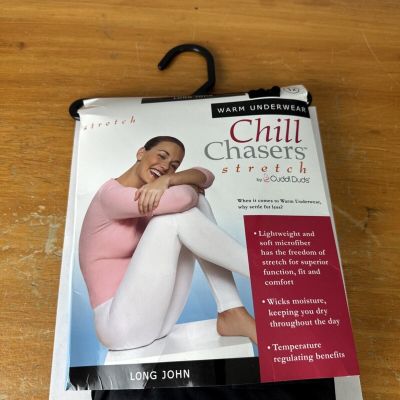 CUDDL DUDS CHILL CHASERS BLACK SIZE 1X  LEGGINGS STRETCH MICROFIBER NEW