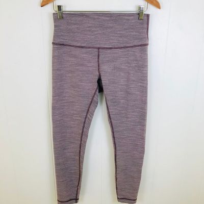 Lululemon High-Waisted Wunder Under Yoga Leggings Heathered Purple Size 10