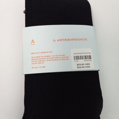 by Anthropologie Black Opaque Tights NWT $20 Women's Medium