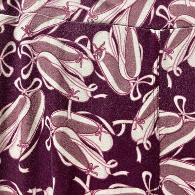 Lularoe OS leggings - Vintage Ballet pointe shoe Pattern - Fushia/Pink