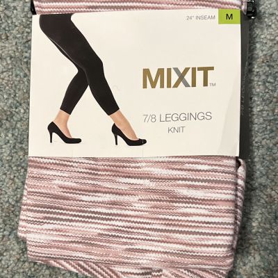 Mixit Women’s Pink Space Dye 7/8 Legging Size M