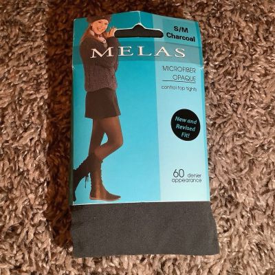 Melas microfiber opaque tights, 60 denier, color charcoal, size: S/M