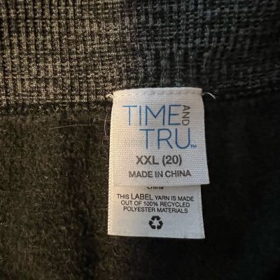 Time and Tru Women Gray Heather Leggings Fleece-Lined Size XXL 20 NWOT
