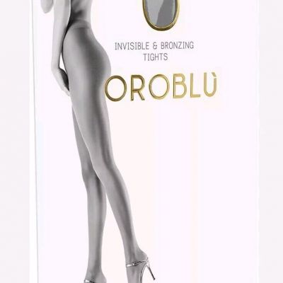 New Women's OROBLU Nude Suntime Invisible And Btonzing Tights Size S