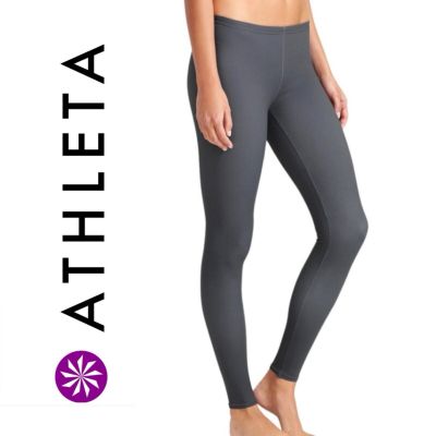 Athleta Finesse Leggings Pull On Womens Size 2X Skinny Gray Stretch Ankle Length