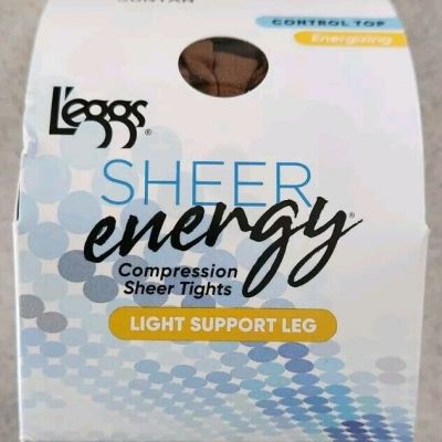 Leggs Sheer Energy SIZE B Energizing SUNTAN Sheer Tights Light Support 97964