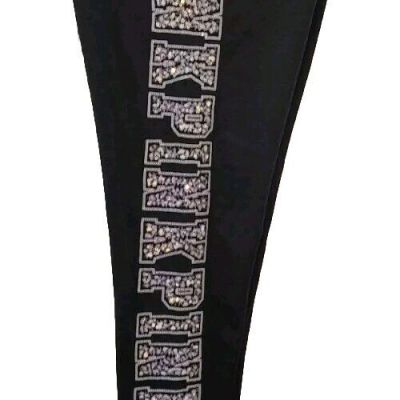 Victoria’s Secret PINK Sequin Bling Yoga Leggings Size Medium Inner Pocket