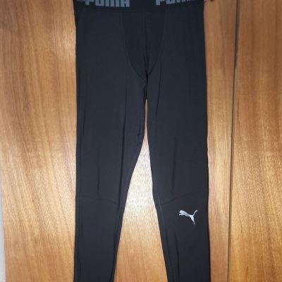 Puma Woman's Black Leggings Size Small Athletic Workout Casual Comfort Logo