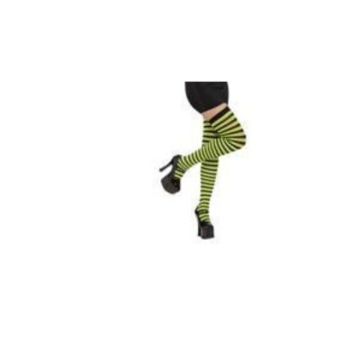 Rubies 8545 Costumes Striped Thigh Highs Grn/Blk