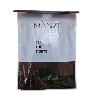 Manzi Shinny Sheer Pantyhose Tights 2-Pack Size L/X-Large, 1-Black 1-Nude Pair