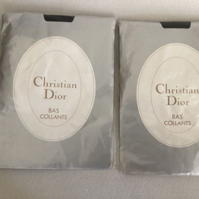 LOT of 2 (two) Christian Dior 15 den sheer tights black size II 2 medium M