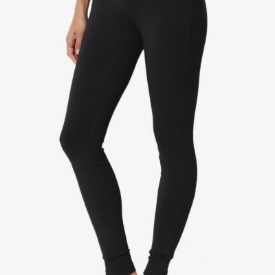 TheMogan High Waist LUXE Cotton Jersey Full Length Ankle Leggings Yoga Pants