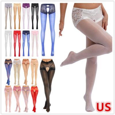 US Women's Suspender Tights Garter Belt Pantyhose Sheer Elastic Nylon Stockings