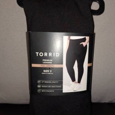 Torrid Premium Legging Full Length Women's Plus Size 2 Black Leggings NEW