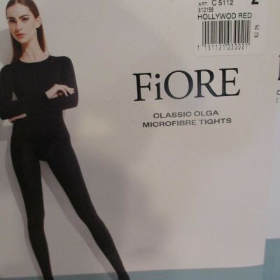 FIORE OLGA WINTER WEAR 100 DENIER PANTYHOSE TIGHTS 4 SIZES HOLLYWOOD RED