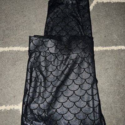 Torrid Mermaid Scale Black Premium Leggings Size 3X