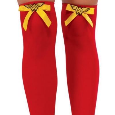 ADULT DC COMICS WONDER WOMAN THIGH HIGHS HOSIERY COSTUME ACCESSORY RU32215