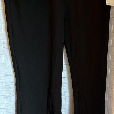 Rue+ Leggings Stretch Black Size 4X Flared Leg Cotton Spandex Roll Over Waist